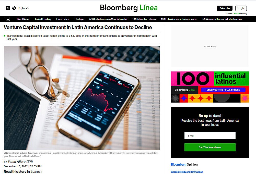 Venture Capital Investment in Latin America Continues to Decline
